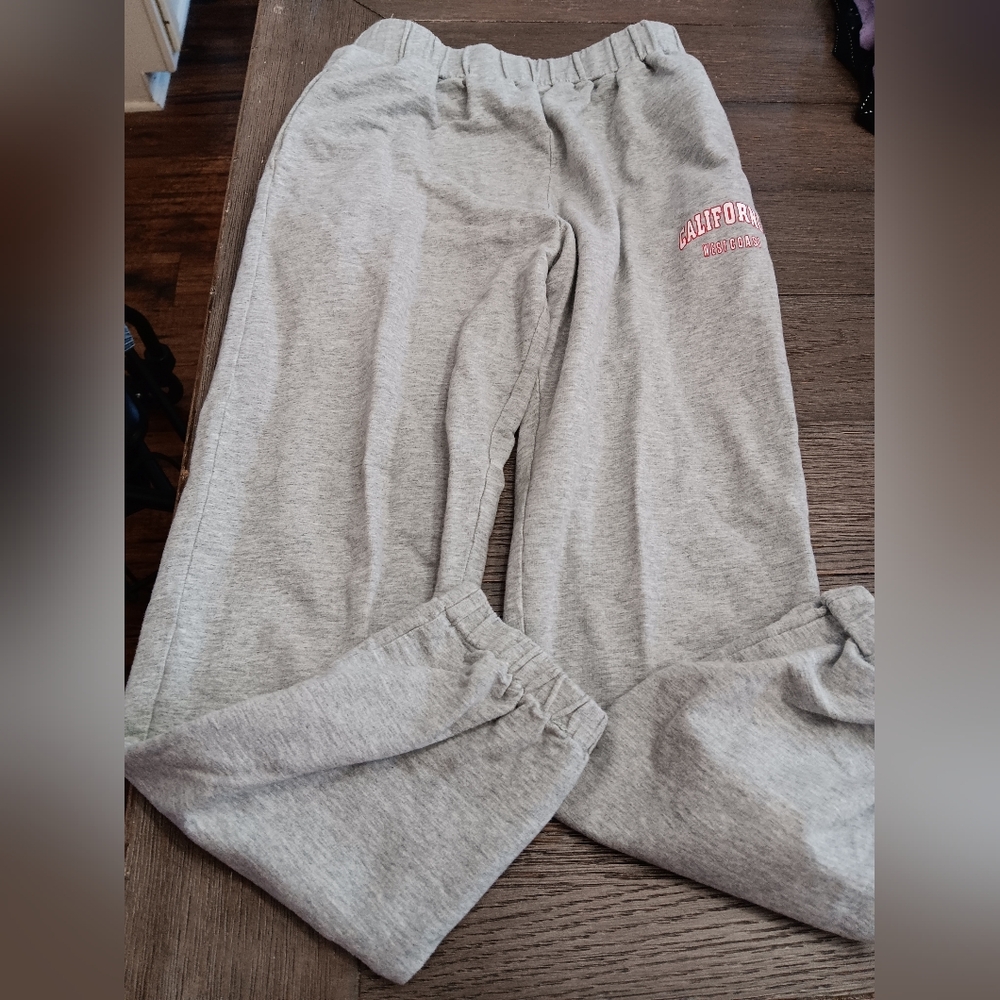 Boys Size 11/12, SHEIN Light Gray Kids Joggers with Red Print